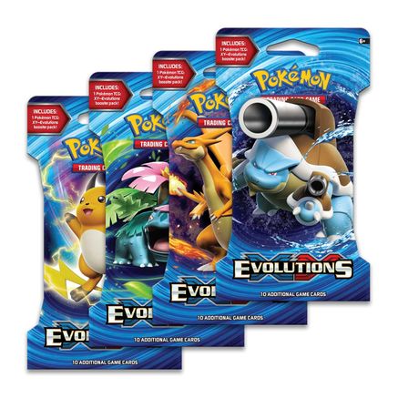 Pokemon Evolutions Sleeved Booster Pack Art Bundle [Set of 4]