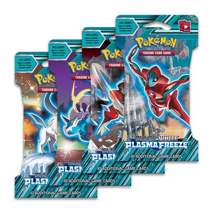 Pokemon Plasma Freeze Sleeved Booster Pack Art Bundle [Set of 4]
