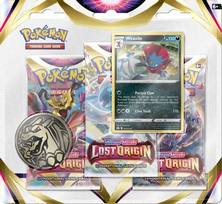 Pokemon Lost Origin 3 Pack Blister [Weavile]
