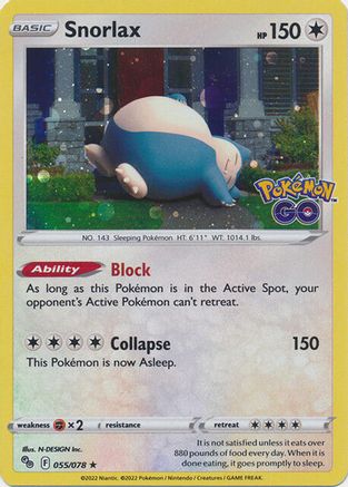 Snorlax - 55/078 (Cosmos Holo) (55) [Miscellaneous Cards & Products] Holofoil