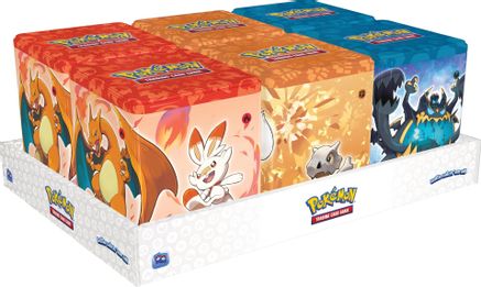 Pokemon Pokemon Stacking Tins: Fighting-Fire-Darkness Display