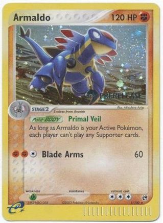 Armaldo - 1/100 (Prerelease) (1) [Miscellaneous Cards & Products] Holofoil