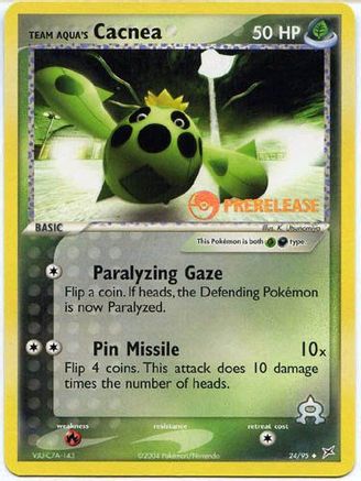 Team Aqua's Cacnea - 24/95 (Prerelease) (24) [Miscellaneous Cards & Products] Holofoil