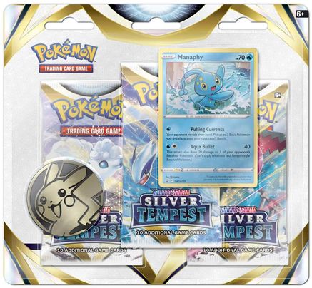 Pokemon Silver Tempest 3 Pack Blister [Manaphy]