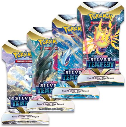 Pokemon Silver Tempest Sleeved Booster Pack Art Bundle [Set of 4]
