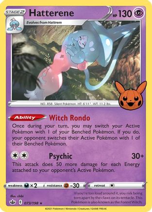 Hatterene (73) [Trick or Trade BOOster Bundle] Holofoil