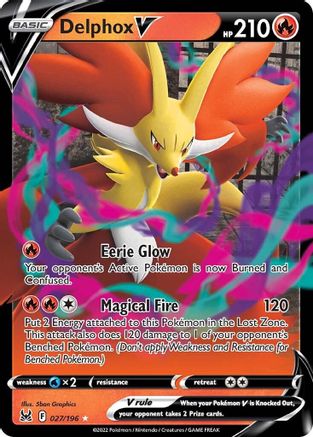 Delphox V (27) [SWSH11: Lost Origin] Holofoil