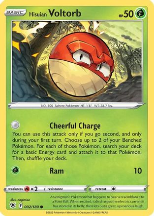 Hisuian Voltorb - 002/189 (Cosmos Holo) (2) [Deck Exclusives] Holofoil