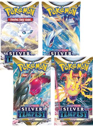 Pokemon Silver Tempest Booster Pack Art Bundle [Set of 4]