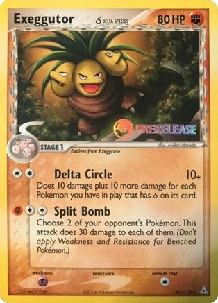 Exeggutor (Delta Species) - 41/110 (Prerelease) (41) [Nintendo Promos]