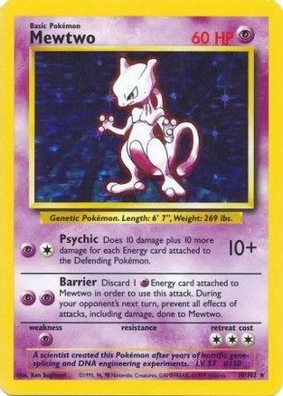 Mewtwo (10) [Base Set] Holofoil