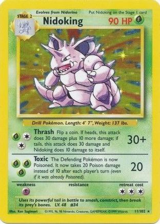 Nidoking (11) [Base Set] Holofoil