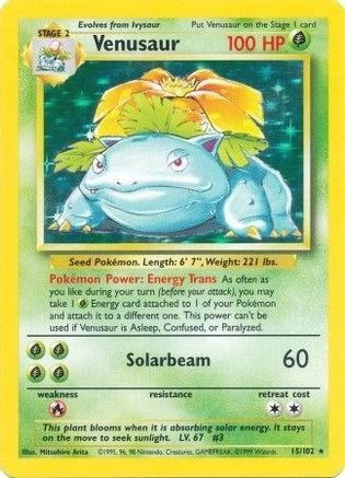 Venusaur (15) [Base Set] Holofoil