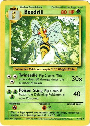 Beedrill (17) [Base Set]