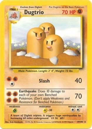Dugtrio (19) [Base Set]