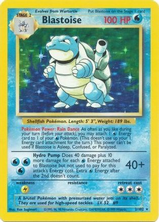 Blastoise (2) [Base Set] Holofoil