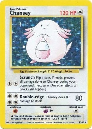 Chansey (3) [Base Set] Holofoil