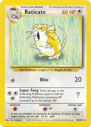 Raticate (40) [Base Set]