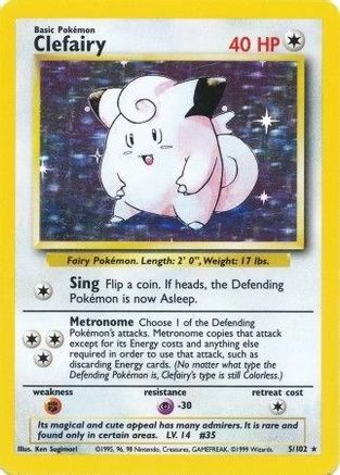 Clefairy (5) [Base Set] Holofoil