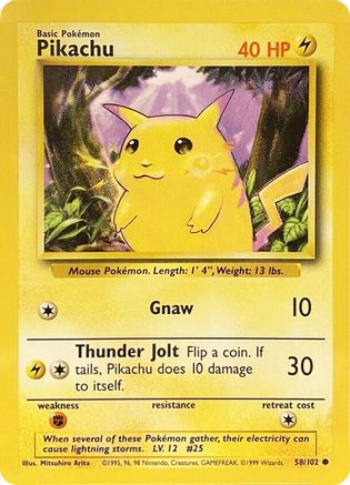 Pikachu (58) [Base Set]