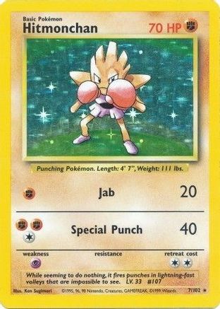 Hitmonchan (7) [Base Set] Holofoil