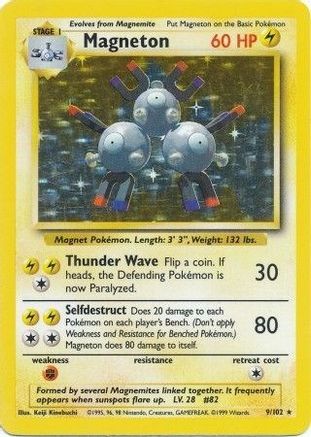 Magneton (9) [Base Set] Holofoil