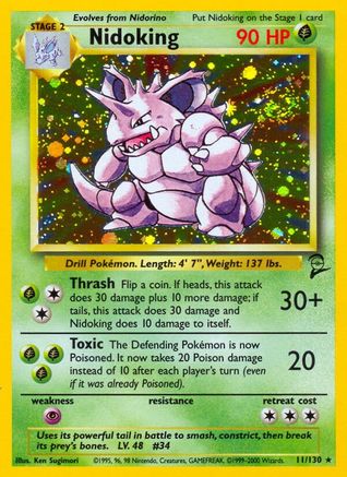 Nidoking (11) [Base Set 2] Holofoil