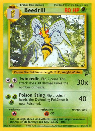 Beedrill (21) [Base Set 2]