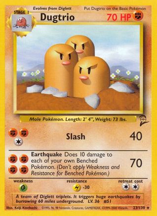 Dugtrio (23) [Base Set 2]