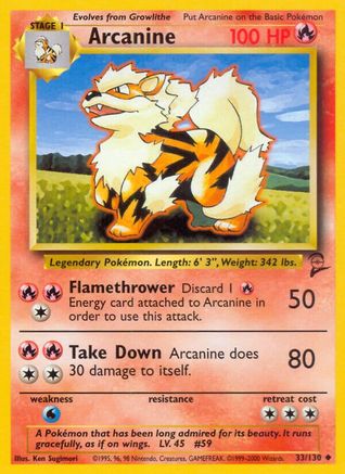 Arcanine (33) [Base Set 2]