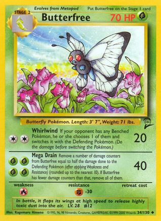 Butterfree (34) [Base Set 2]