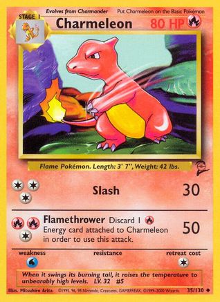Charmeleon (35) [Base Set 2]