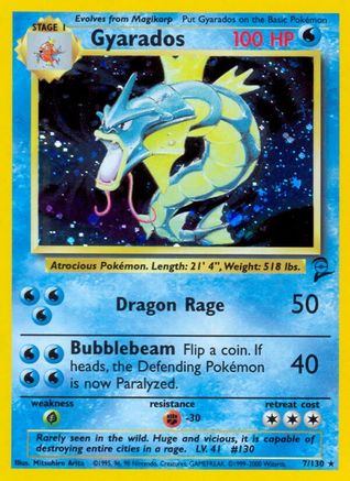 Gyarados (7) [Base Set 2] Holofoil