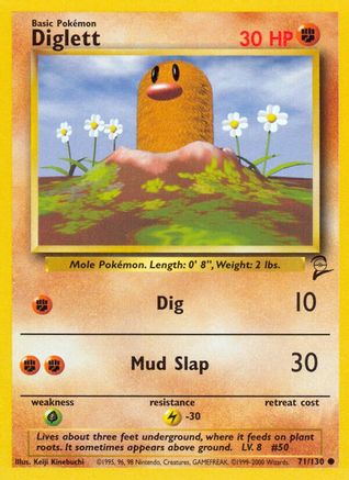 Diglett (71) [Base Set 2]