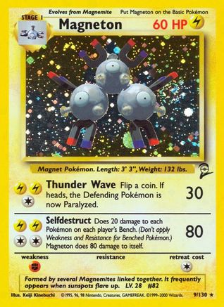 Magneton (9) [Base Set 2] Holofoil