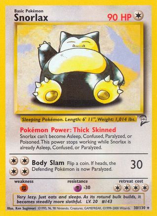 Snorlax (30) [Base Set 2]