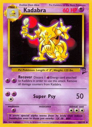 Kadabra (46) [Base Set 2]