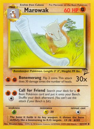Marowak (52) [Base Set 2]