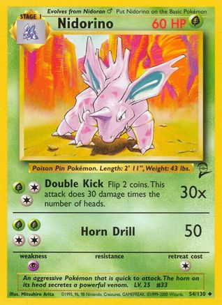 Nidorino (54) [Base Set 2]