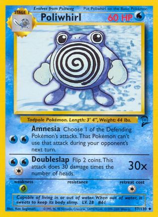 Poliwhirl (57) [Base Set 2]