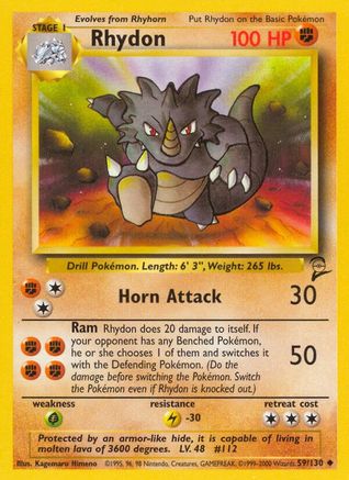 Rhydon (59) [Base Set 2]