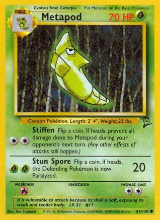 Metapod (81) [Base Set 2]