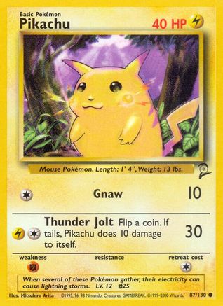 Pikachu (87) [Base Set 2]
