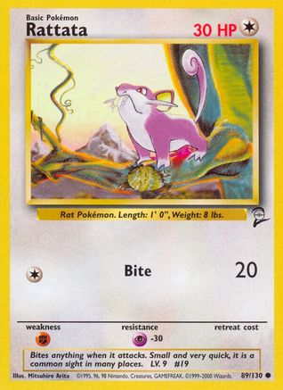 Rattata (89) [Base Set 2]