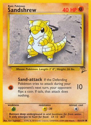 Sandshrew (91) [Base Set 2]