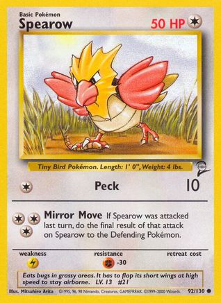 Spearow (92) [Base Set 2]