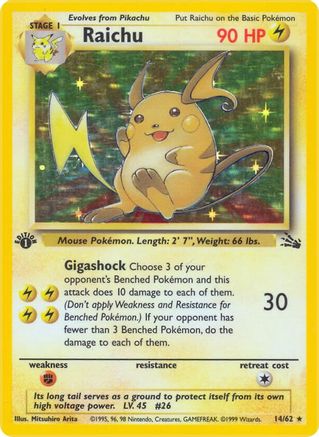 Raichu (14) (14) [Fossil] Unlimited Holofoil