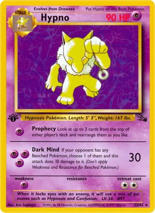 Hypno (23) (23) [Fossil] 1st Edition