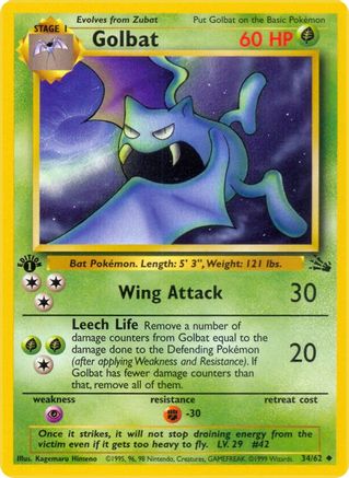 Golbat (34) [Fossil] 1st Edition