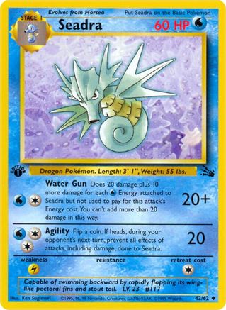 Seadra (42) [Fossil] 1st Edition